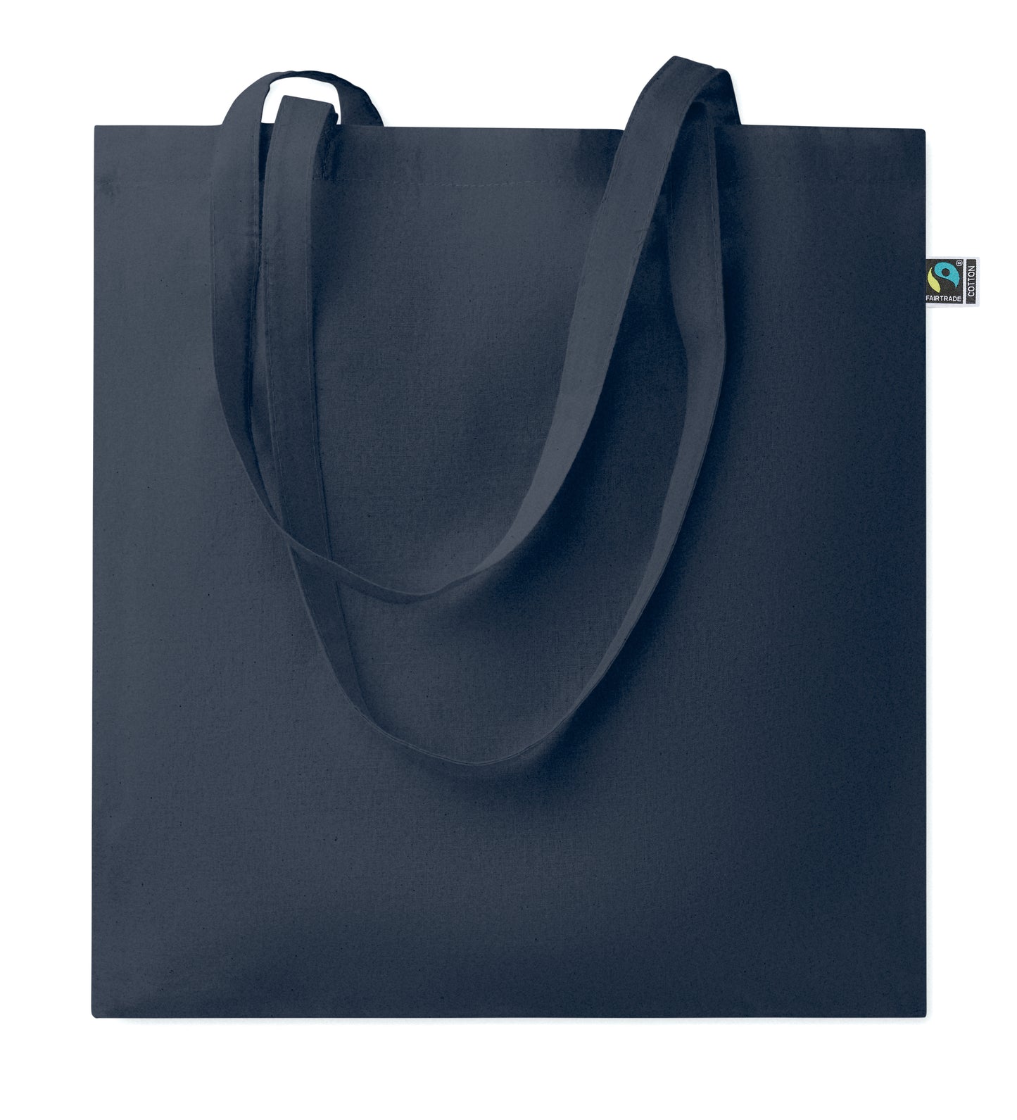 Einkaufstasche aus Fairtrade-Baumwolle mit langen Tragegriffen. 180 g/m².
