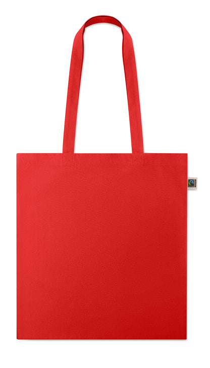 Einkaufstasche aus Fairtrade-Baumwolle mit langen Tragegriffen. 180 g/m².