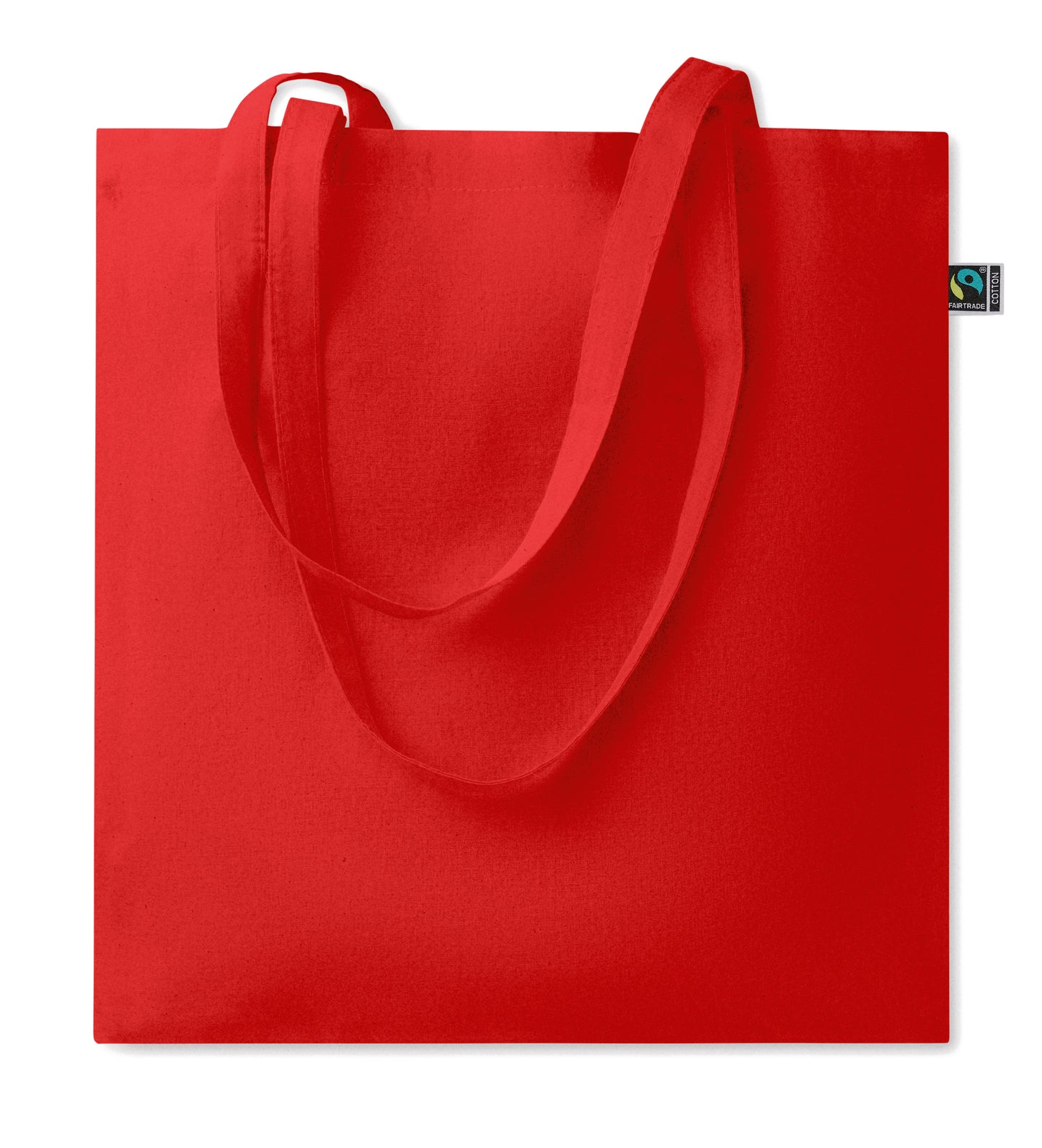 Einkaufstasche aus Fairtrade-Baumwolle mit langen Tragegriffen. 180 g/m².