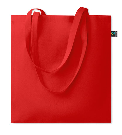 Einkaufstasche aus Fairtrade-Baumwolle mit langen Tragegriffen. 180 g/m².