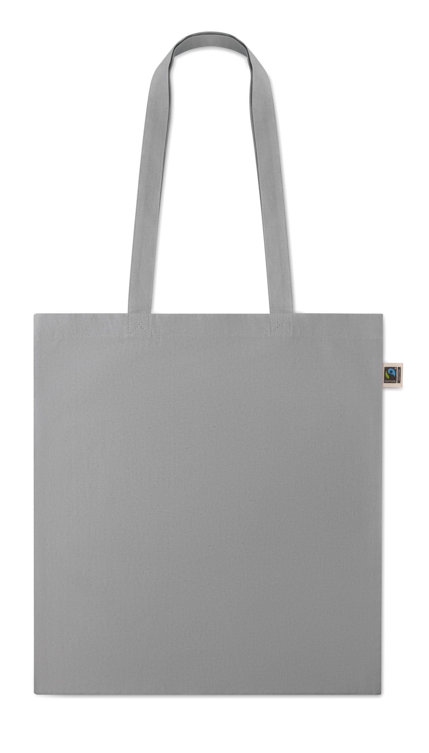 Einkaufstasche aus Fairtrade-Baumwolle mit langen Tragegriffen. 180 g/m².