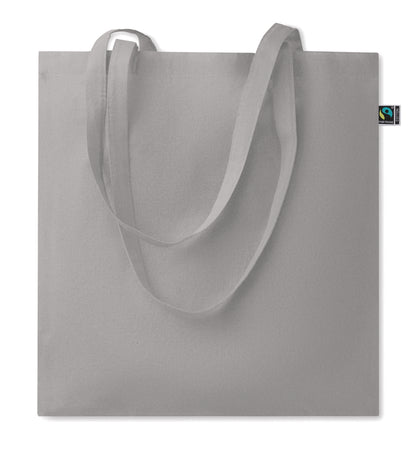 Einkaufstasche aus Fairtrade-Baumwolle mit langen Tragegriffen. 180 g/m².