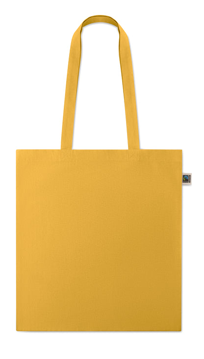 Einkaufstasche aus Fairtrade-Baumwolle mit langen Tragegriffen. 180 g/m².