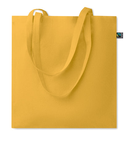 Einkaufstasche aus Fairtrade-Baumwolle mit langen Tragegriffen. 180 g/m².