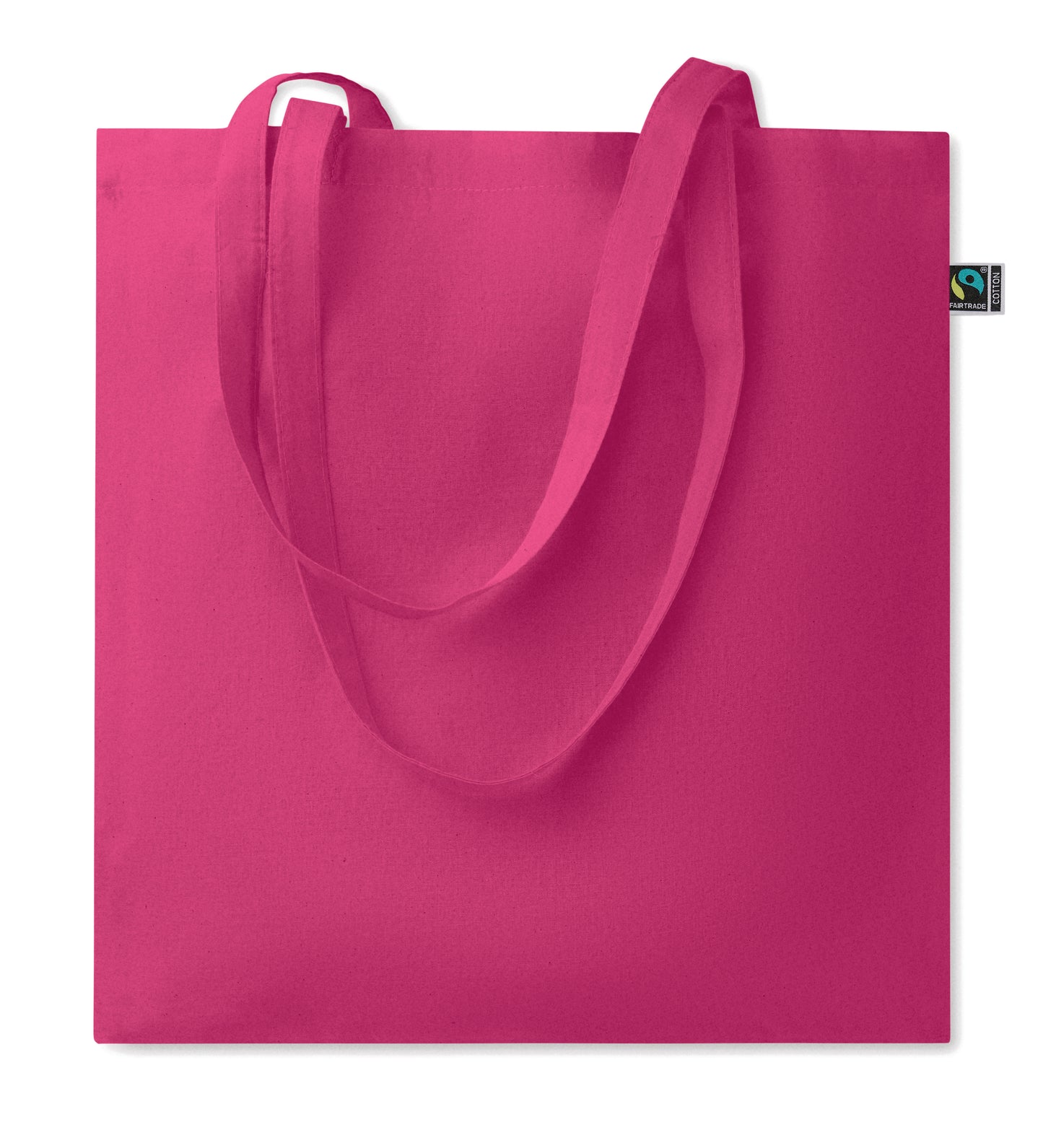 Einkaufstasche aus Fairtrade-Baumwolle mit langen Tragegriffen. 180 g/m².
