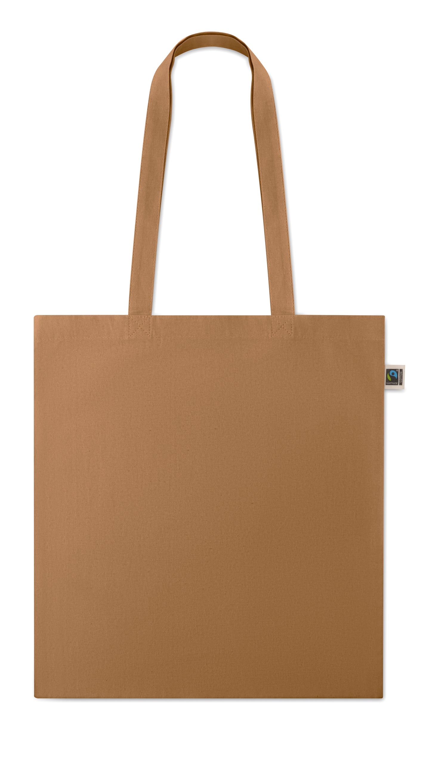 Einkaufstasche aus Fairtrade-Baumwolle mit langen Tragegriffen. 180 g/m².