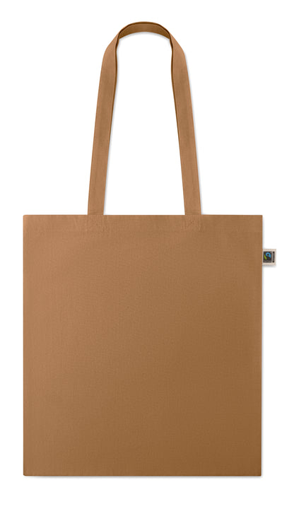 Einkaufstasche aus Fairtrade-Baumwolle mit langen Tragegriffen. 180 g/m².