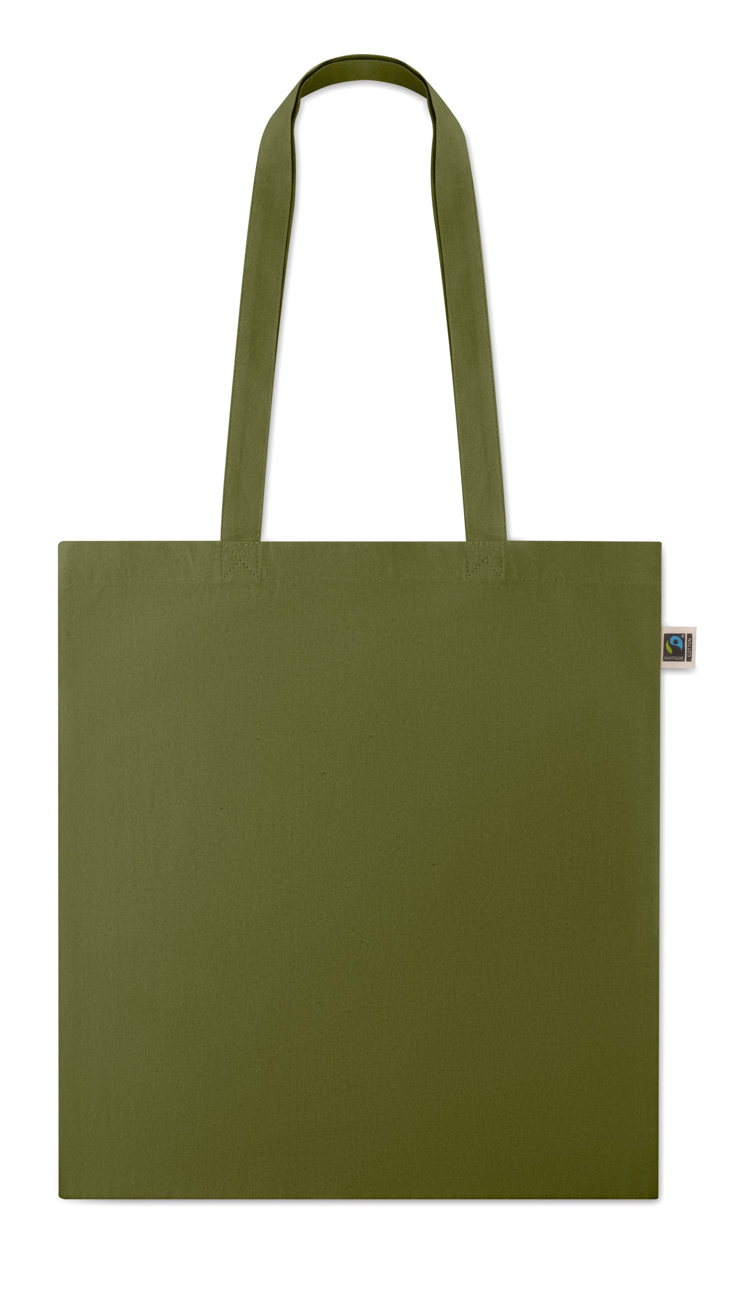 Einkaufstasche aus Fairtrade-Baumwolle mit langen Tragegriffen. 180 g/m².
