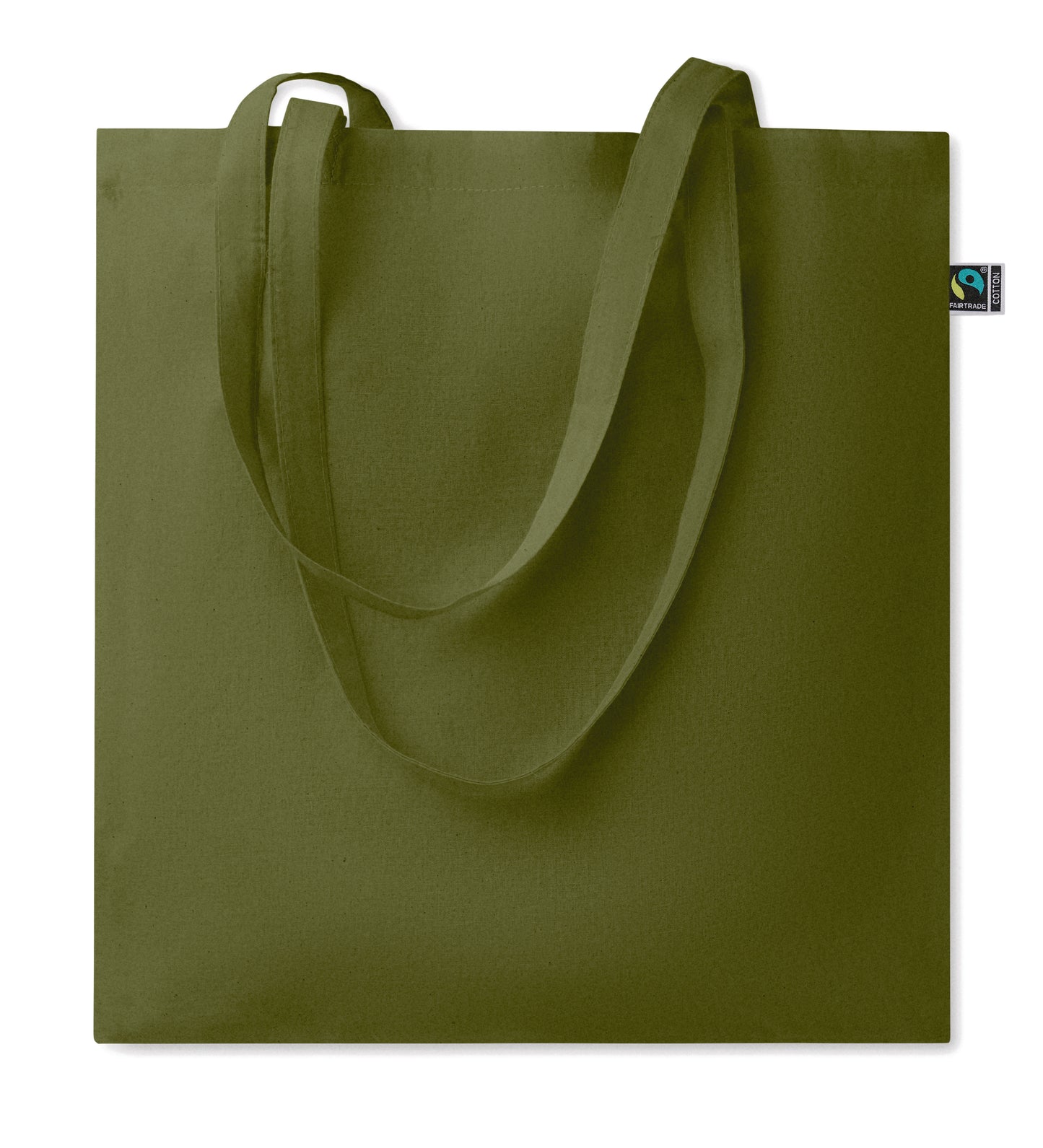 Einkaufstasche aus Fairtrade-Baumwolle mit langen Tragegriffen. 180 g/m².