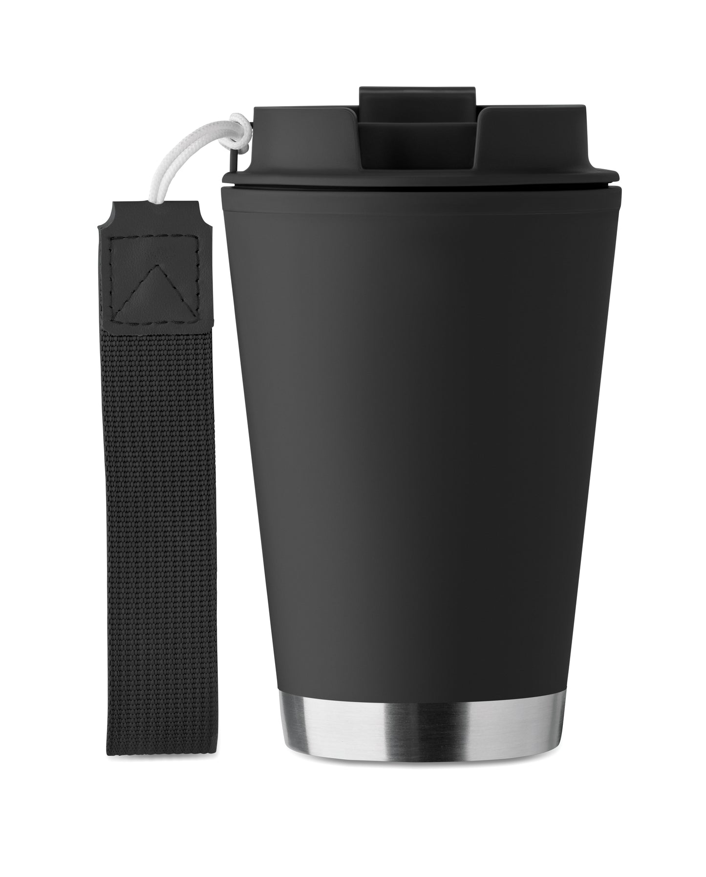 Doppelwandiger Becher mit Innenseite aus PP Außenseite aus recyceltem PP Details aus