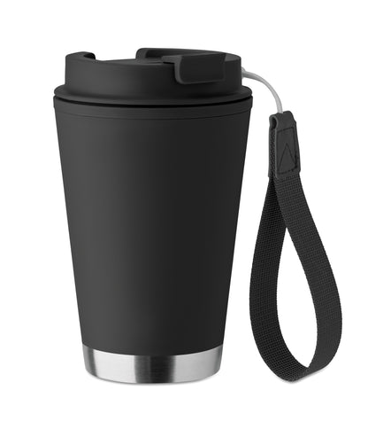 Doppelwandiger Becher mit Innenseite aus PP Außenseite aus recyceltem PP Details aus