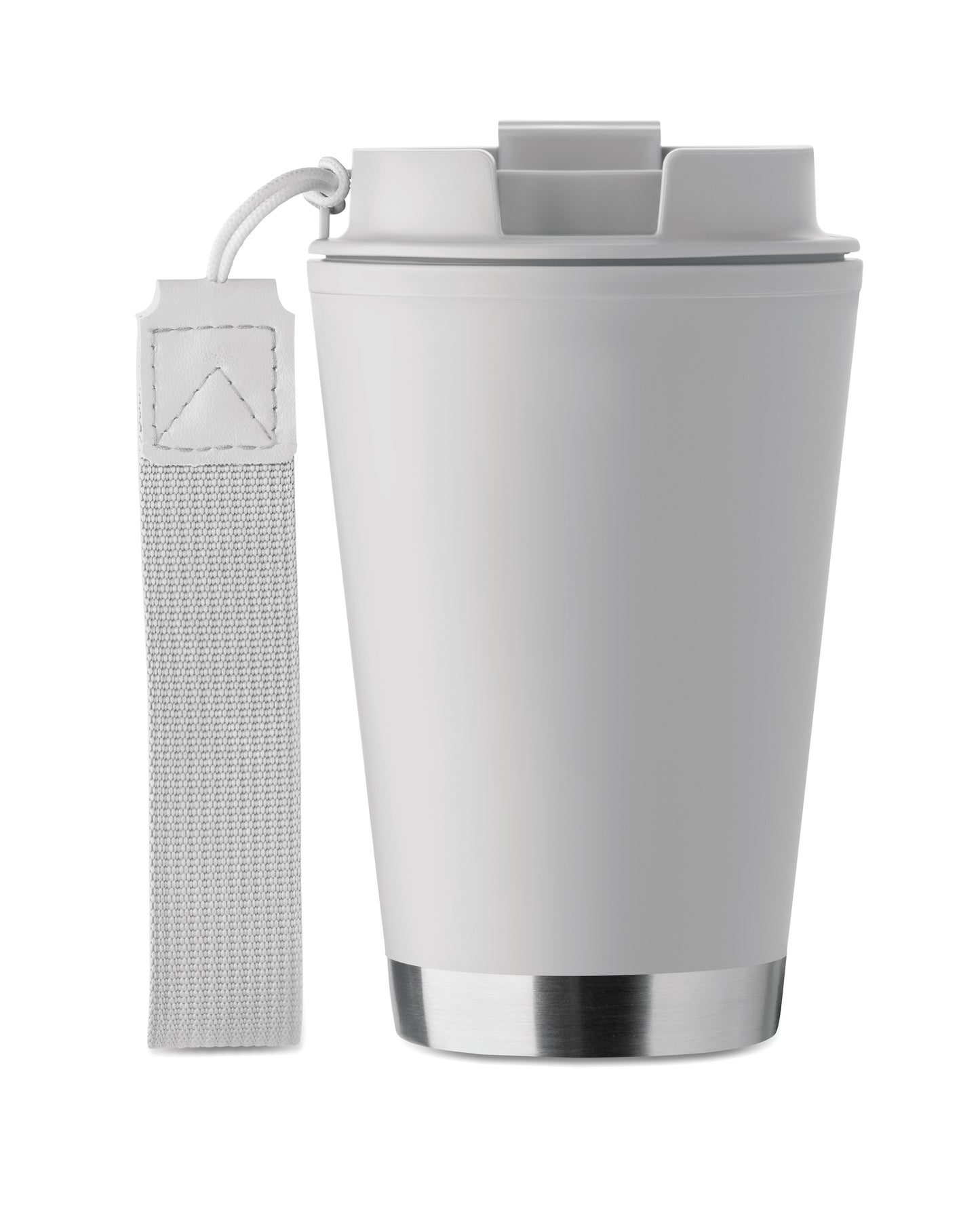 Doppelwandiger Becher mit Innenseite aus PP Außenseite aus recyceltem PP Details aus