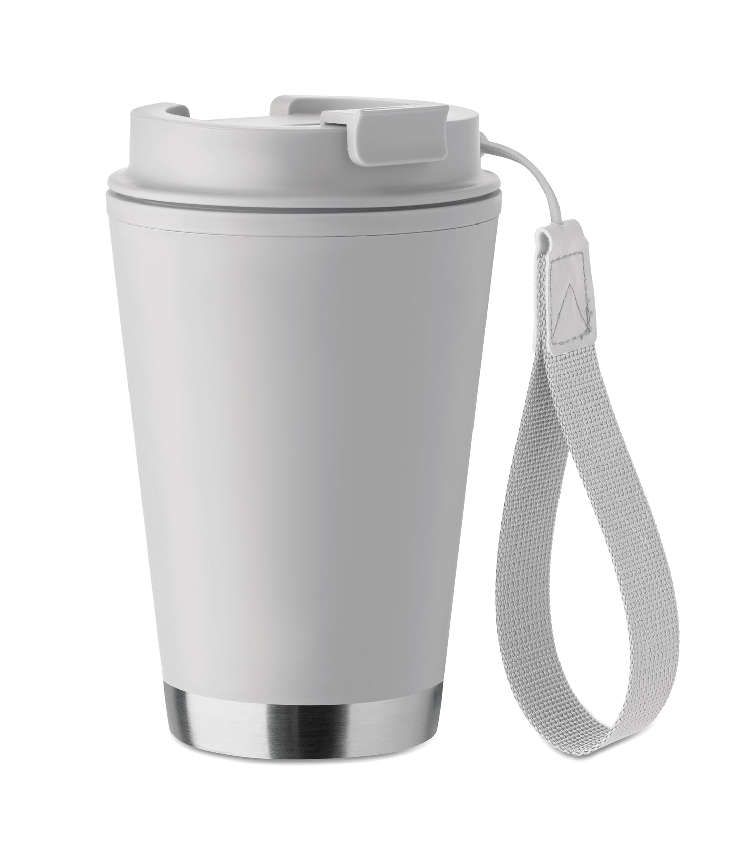 Doppelwandiger Becher mit Innenseite aus PP Außenseite aus recyceltem PP Details aus
