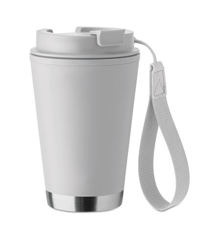 Doppelwandiger Becher mit Innenseite aus PP Außenseite aus recyceltem PP Details aus