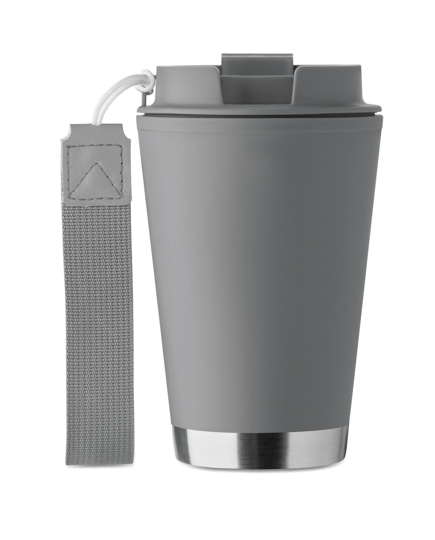 Doppelwandiger Becher mit Innenseite aus PP Außenseite aus recyceltem PP Details aus