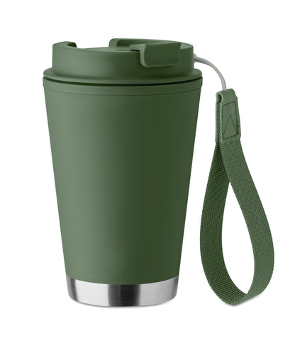 Doppelwandiger Becher mit Innenseite aus PP Außenseite aus recyceltem PP Details aus