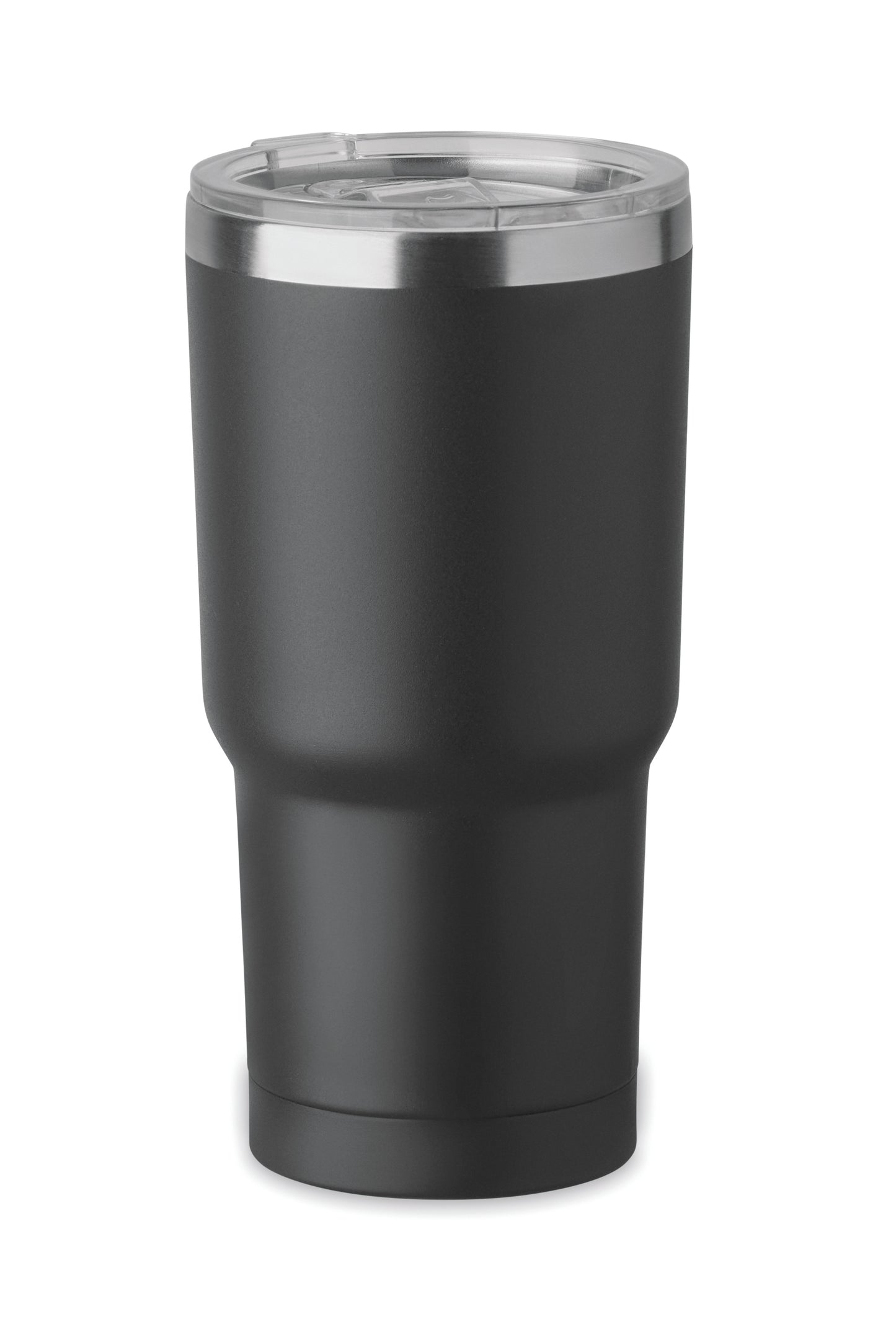 Doppelwandiger Trinkbecher aus recyceltem Edelstahl (90% recycelter Edelstahl und 10% Edelstahl). Deckel
