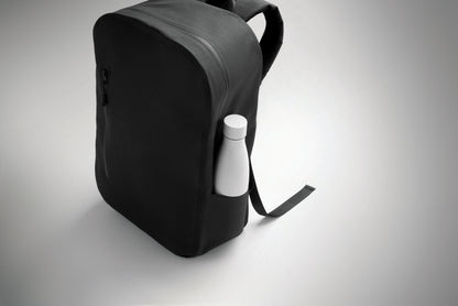 16'' Laptop-Rucksack aus 300D RPET Polyester mit 210D Polyester-Futter. Wasserabweisendes Gewebe. Versteckte