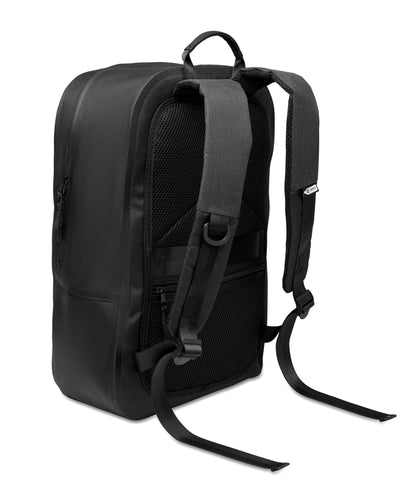 16'' Laptop-Rucksack aus 300D RPET Polyester mit 210D Polyester-Futter. Wasserabweisendes Gewebe. Versteckte