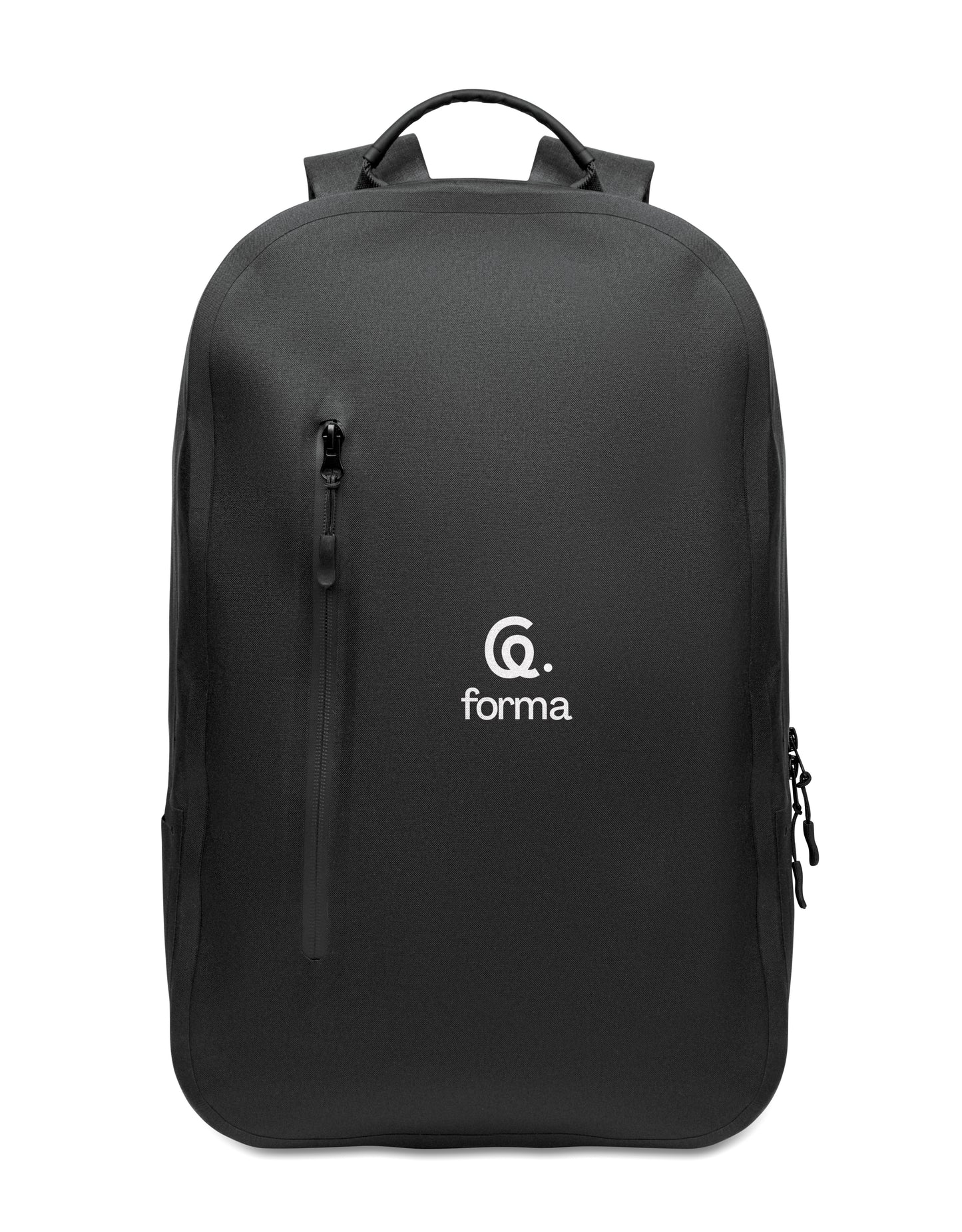 16'' Laptop-Rucksack aus 300D RPET Polyester mit 210D Polyester-Futter. Wasserabweisendes Gewebe. Versteckte