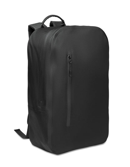 16'' Laptop-Rucksack aus 300D RPET Polyester mit 210D Polyester-Futter. Wasserabweisendes Gewebe. Versteckte