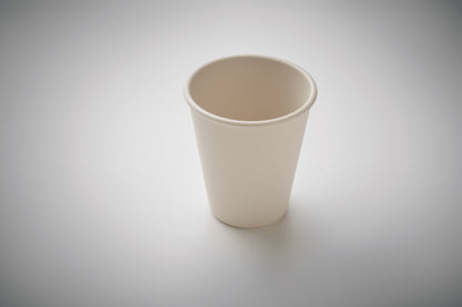 Wiederverwendbarer einwandiger Becher aus PLA-Mais. Füllmenge: 200ml. Da der einwandige Becher die