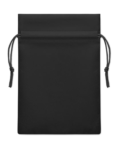 Kleiner Geschenk- oder Goodie-Beutel mit Kordelzug. RPET-Non Woven 80 g/m². Maße ca.