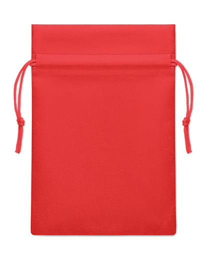Kleiner Geschenk- oder Goodie-Beutel mit Kordelzug. RPET-Non Woven 80 g/m². Maße ca.