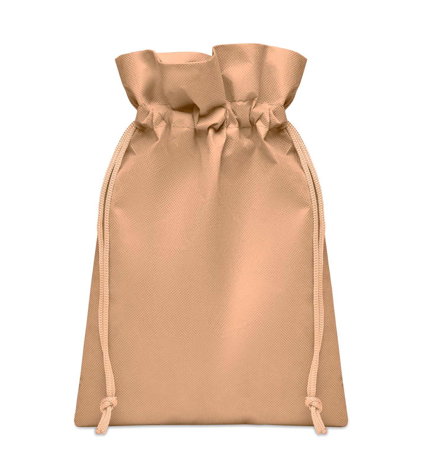 Kleiner Geschenk- oder Goodie-Beutel mit Kordelzug. RPET-Non Woven 80 g/m². Maße ca.