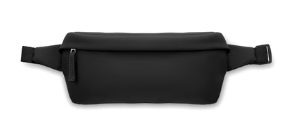 Gürteltasche aus PU-beschichtetem 600D RPET-Polyester und 210D RPET-Polyesterfutter. Fronttasche mit Reißverschluss.