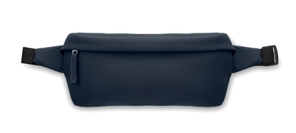 Gürteltasche aus PU-beschichtetem 600D RPET-Polyester und 210D RPET-Polyesterfutter. Fronttasche mit Reißverschluss.