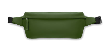 Gürteltasche aus PU-beschichtetem 600D RPET-Polyester und 210D RPET-Polyesterfutter. Fronttasche mit Reißverschluss.