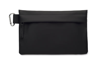 Tragbarer Organizer/Hülle aus PU-beschichtetem 600D RPET-Polyester mit Reißverschluss.