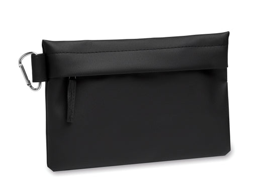 Tragbarer Organizer/Hülle aus PU-beschichtetem 600D RPET-Polyester mit Reißverschluss.
