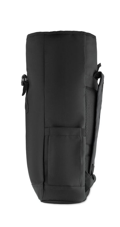 Rolltop-Rucksack aus PU-beschichtetem 600D RPET-Polyester und RPET-Polyesterfutter. 15'' Laptop-Fach. Gepolsterter Netzrücken mit