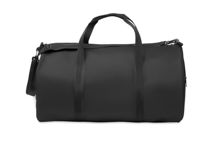 Sport- oder Reisetasche aus 600D RPET Polyester mit PU-Beschichtung. Fronttasche mit Reißverschluss.
