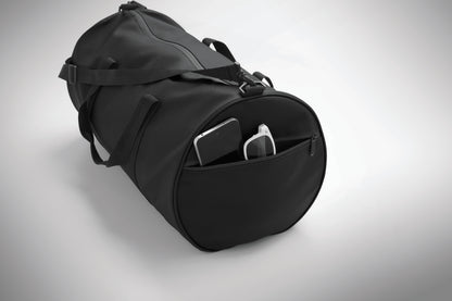 Sport- oder Reisetasche aus 600D RPET Polyester mit PU-Beschichtung. Fronttasche mit Reißverschluss.