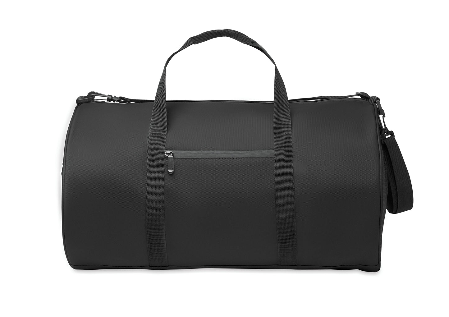 Sport- oder Reisetasche aus 600D RPET Polyester mit PU-Beschichtung. Fronttasche mit Reißverschluss.