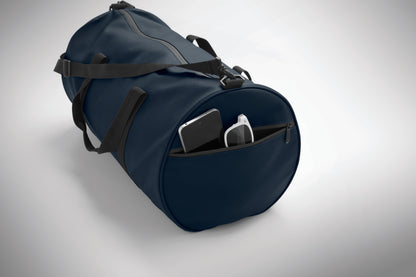 Sport- oder Reisetasche aus 600D RPET Polyester mit PU-Beschichtung. Fronttasche mit Reißverschluss.