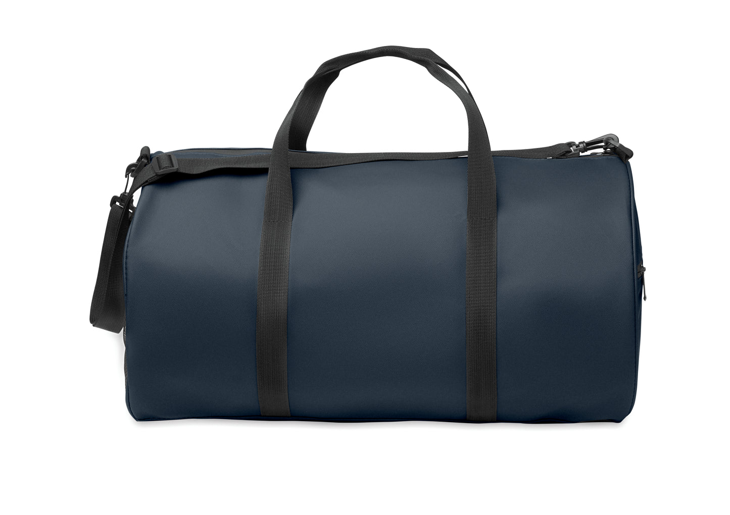Sport- oder Reisetasche aus 600D RPET Polyester mit PU-Beschichtung. Fronttasche mit Reißverschluss.