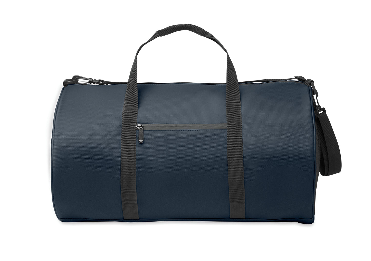 Sport- oder Reisetasche aus 600D RPET Polyester mit PU-Beschichtung. Fronttasche mit Reißverschluss.