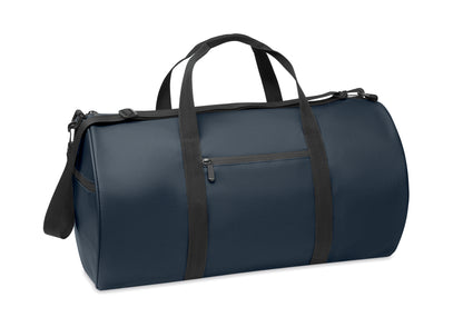 Sport- oder Reisetasche aus 600D RPET Polyester mit PU-Beschichtung. Fronttasche mit Reißverschluss.