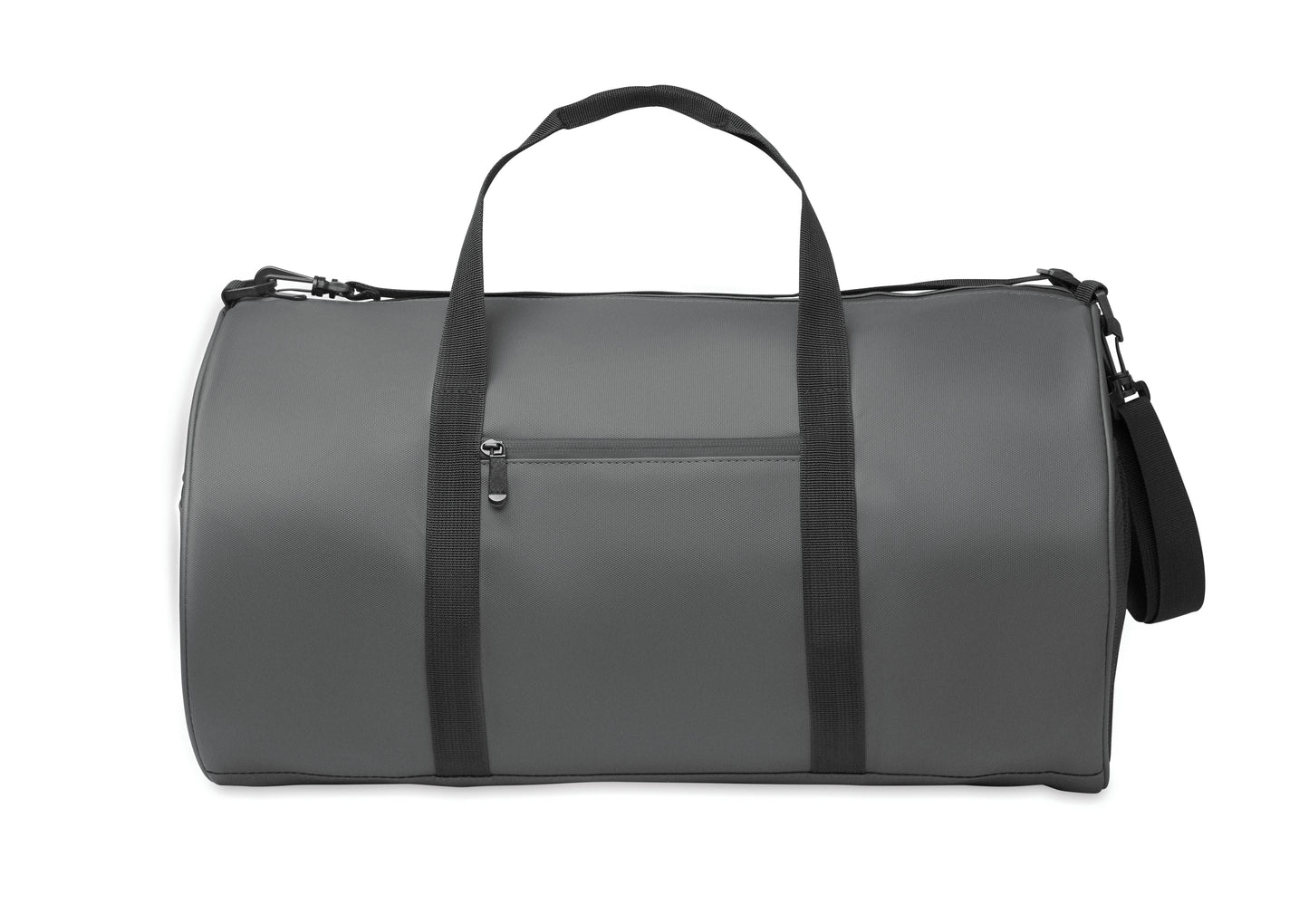 Sport- oder Reisetasche aus 600D RPET Polyester mit PU-Beschichtung. Fronttasche mit Reißverschluss.