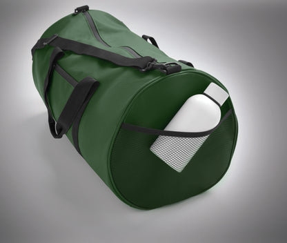 Sport- oder Reisetasche aus 600D RPET Polyester mit PU-Beschichtung. Fronttasche mit Reißverschluss.