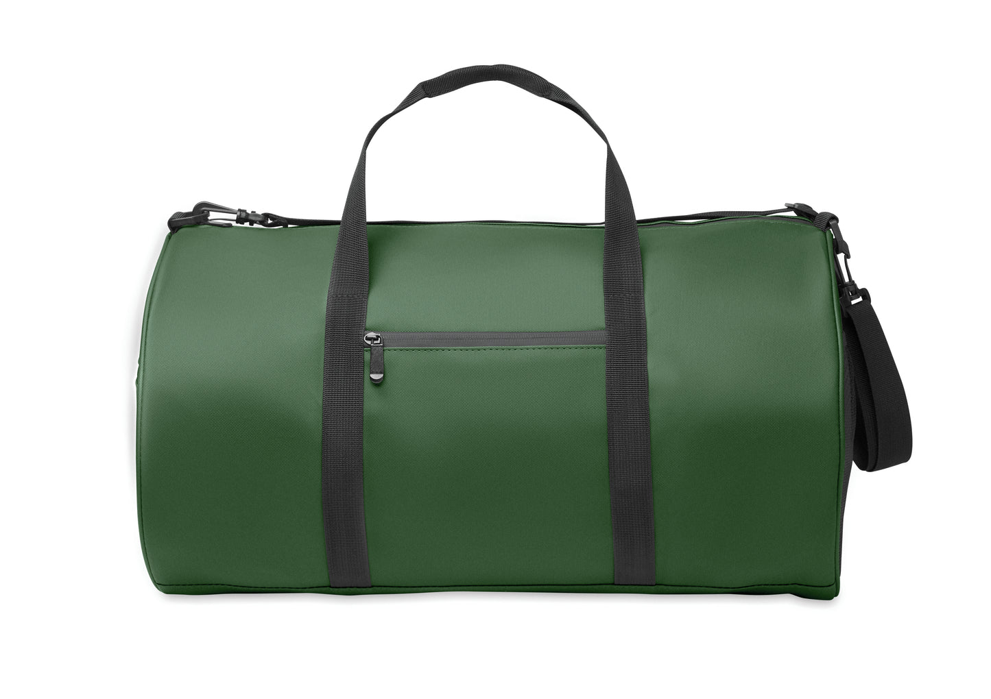 Sport- oder Reisetasche aus 600D RPET Polyester mit PU-Beschichtung. Fronttasche mit Reißverschluss.