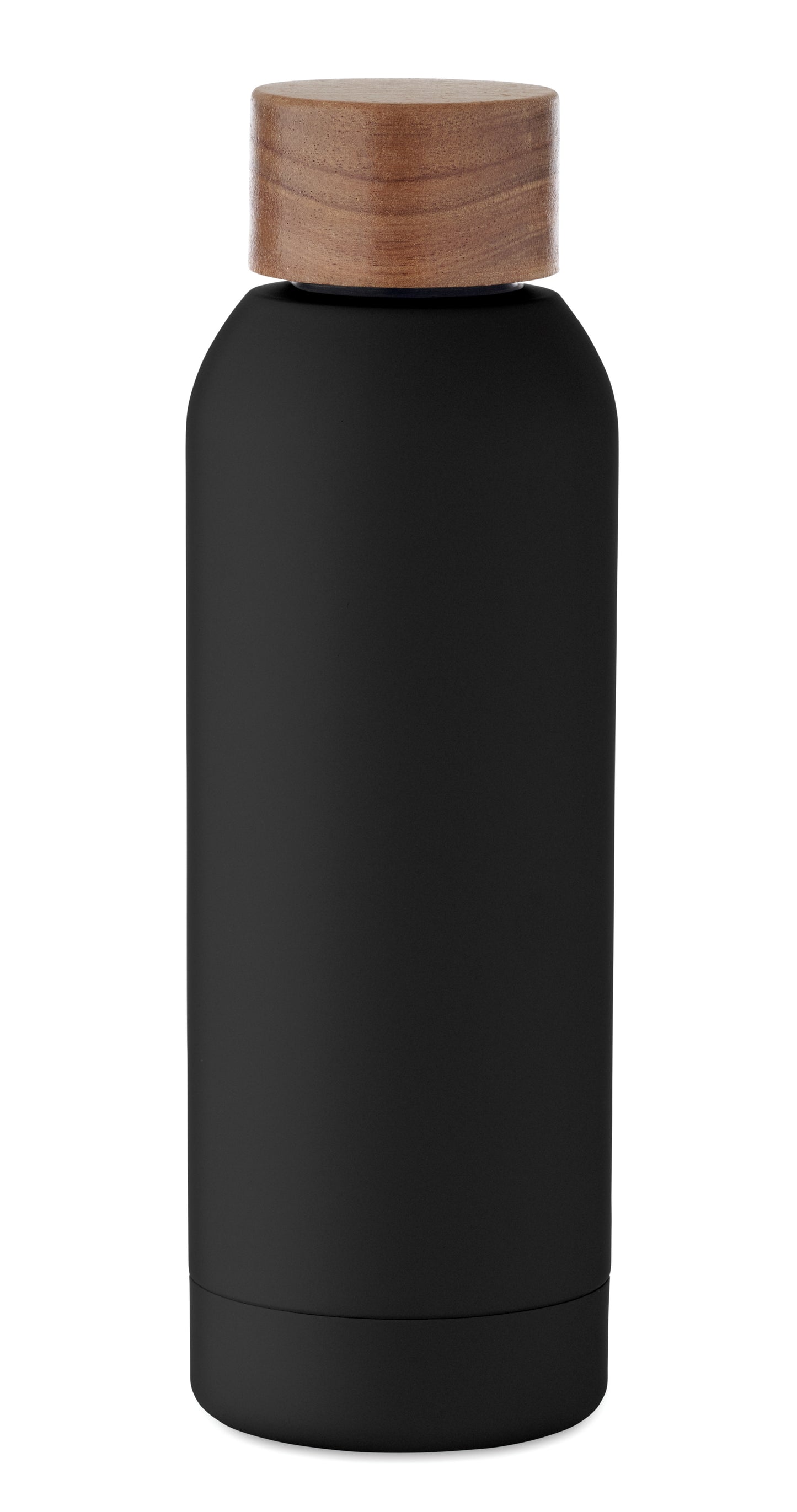 Einwandige Flasche aus recyceltem Edelstahl (90% recycelter Edelstahl und 10% Edelstahl). Gummiertes