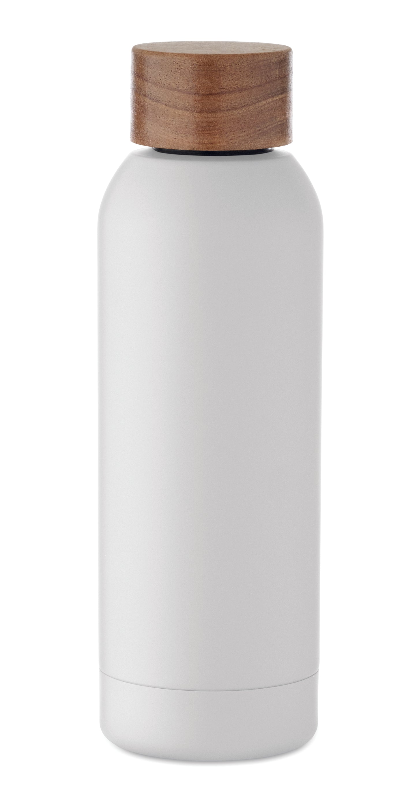Einwandige Flasche aus recyceltem Edelstahl (90% recycelter Edelstahl und 10% Edelstahl). Gummiertes