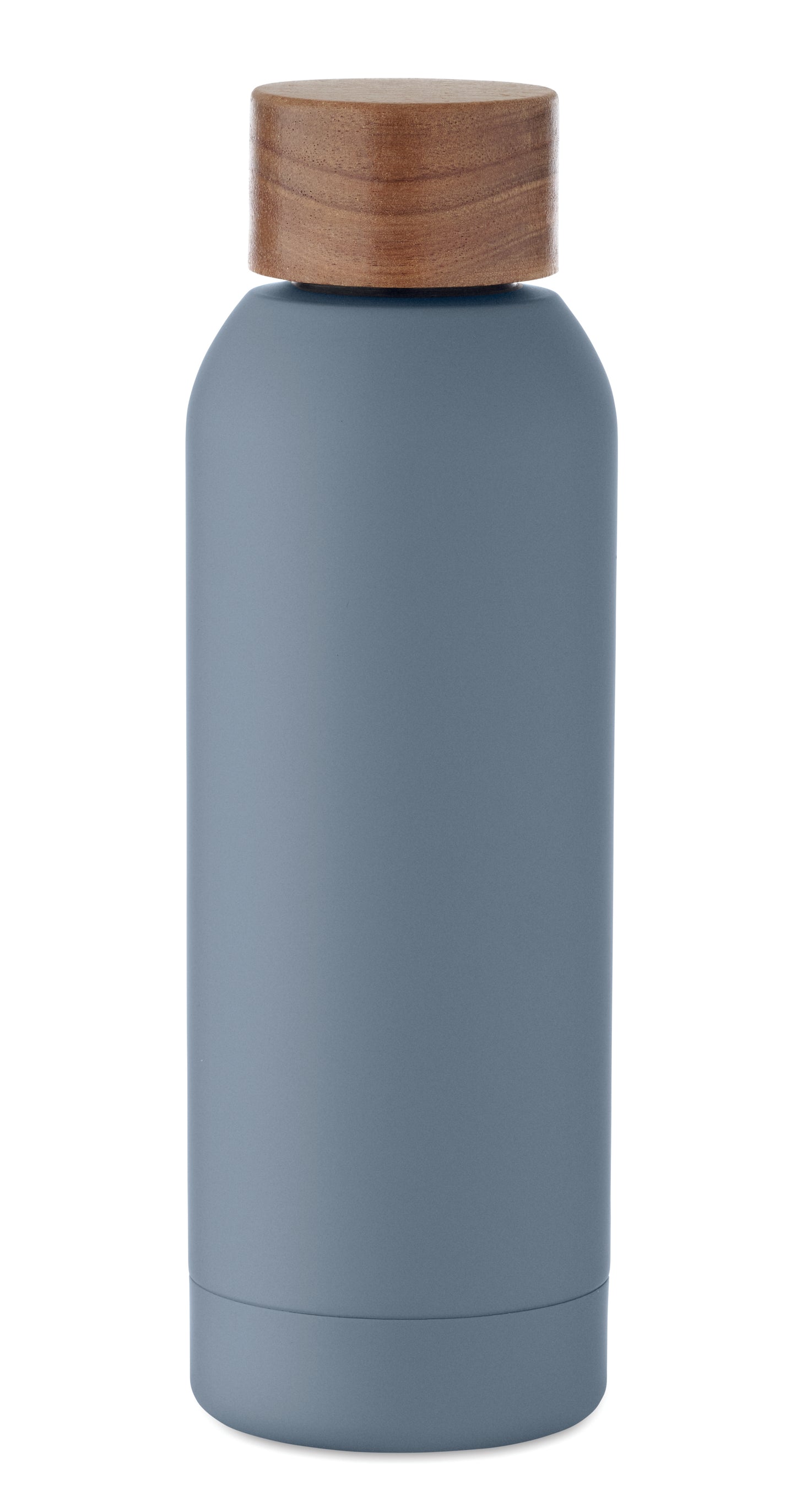 Einwandige Flasche aus recyceltem Edelstahl (90% recycelter Edelstahl und 10% Edelstahl). Gummiertes