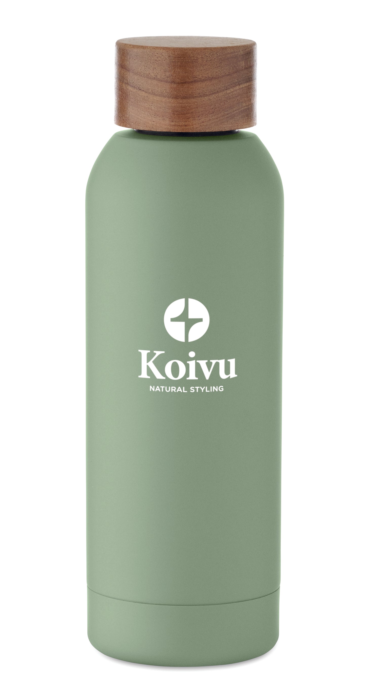 Einwandige Flasche aus recyceltem Edelstahl (90% recycelter Edelstahl und 10% Edelstahl). Gummiertes