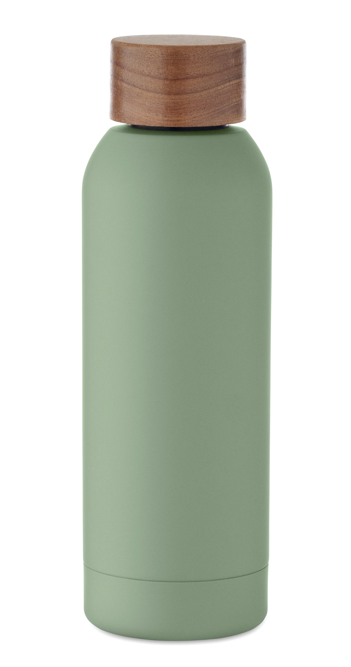 Einwandige Flasche aus recyceltem Edelstahl (90% recycelter Edelstahl und 10% Edelstahl). Gummiertes
